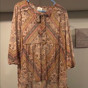 Bohemian Floral Blouse